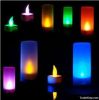 Voice-activated colorful candle lamp