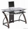 glass computer table w...