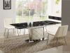 Stainless Steel Marble Top Extendable Dining Table