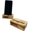 Mobile Phone Holder Bamboo Amplifier Handmade Natural Wood Cellphone Stand Wooden Charging Dock Station