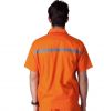 New 2014 100 cotton  men short sleeve reflective workwear coverall uniform 