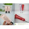 oval plastic tube for  skin care cream with aluminum screw cap