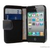 Wallet Leather Case for iPhone 4 4S, Book Design, More Colors Available