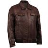 Winter used clothing men leather jacket hood