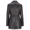 Black Leather Ladies Long Coats Woman Fashion Ladies Long Coats