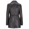 Real leather long coats with whole-hide fox fur collar