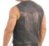 blue denim motorcycle vest