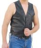 Custom fashion brown mens leather vest