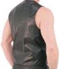 mens leather vest with collar