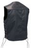 Mens Leather Biker Vest men cargo vest