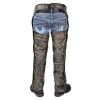 MENS MOTORBIKE CLASSIC GENUINE LEATHER RIDING CHAP PANT