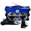 Portable Bagpack Speaker with Micphone/Recording/USB/TF/LED Disco light/FM Radio