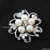 5Pearls Alloy Flower Brooches