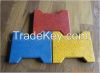 Dog-bone shape rubber tiles