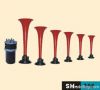 6 pipes red air horn