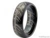 Tungsten Mens Black Lord LOTR Laser Engraved Band Ring