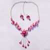 New fashion Colorful resin Alloy Pendant Necklace Jewerly sets