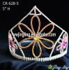 Beauty flower colored rhinestone wholesale pageant crown