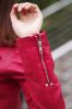 red motor biker PU leather jacket 