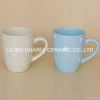 Dot hand-printed coloured glazed ceramic mug