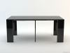 AY-6004Tmodern extensible wooden high gloss dining table