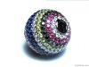 silver Bead with pave ...