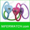 Heart digital silicone wrist watch