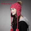 Hand Knit Earflap Beanie Cap