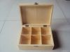 wooden tea box with 6 compartments