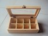 wooden tea box with pvc lid