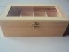 wooden tea box with pvc lid