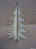 wooden indoor christmas tree with snowman