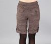 Woman Fashion Check Wool Middle Pants