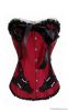 Satin Front Busk Closure Sequins Strapless Applique Corsets