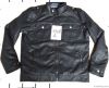 Men's washed Pu j...