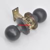 Matte Black Value Pack of Entry Ball Door Knob Lock Set by Loket Cylindrical Knobsets