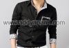 Mens Contrast Collar Dress Shirt