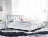 Newest Model Genuine Leather Fashionable White Bed