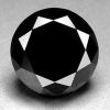 High quality loose moissanite Jet Black round cut Carat-1.00ct_6.80mm