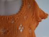 Orange Plain Lace Knit...