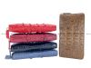 Crocodile skin wallets with zip