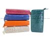 Crocodile skin wallet with 2zip, clutch with 2 zip