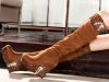 MOOLECOLE Women's Fashion Leopard Knee-High Boots