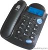 black and white basic Corded telephone with talking number function