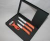 3 pcs ceramic knife +peeler set with packingbox