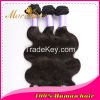 Moresoo high quality unprocessed natural color 6A indian body weave virgin  human hair