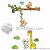 Kids Cute Rabbit Giraffe Monkey Home Decor Wall Sticker  paper