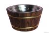 Wooden Food Barrels, Wooden plate, wooden dinner bucket