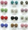 Hot Fashoin Shamballa Stud Earrings, Shamballa Beads Earring with Cryst