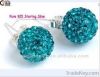 Hot Fashoin Shamballa Stud Earrings, Shamballa Beads Earring with Cryst